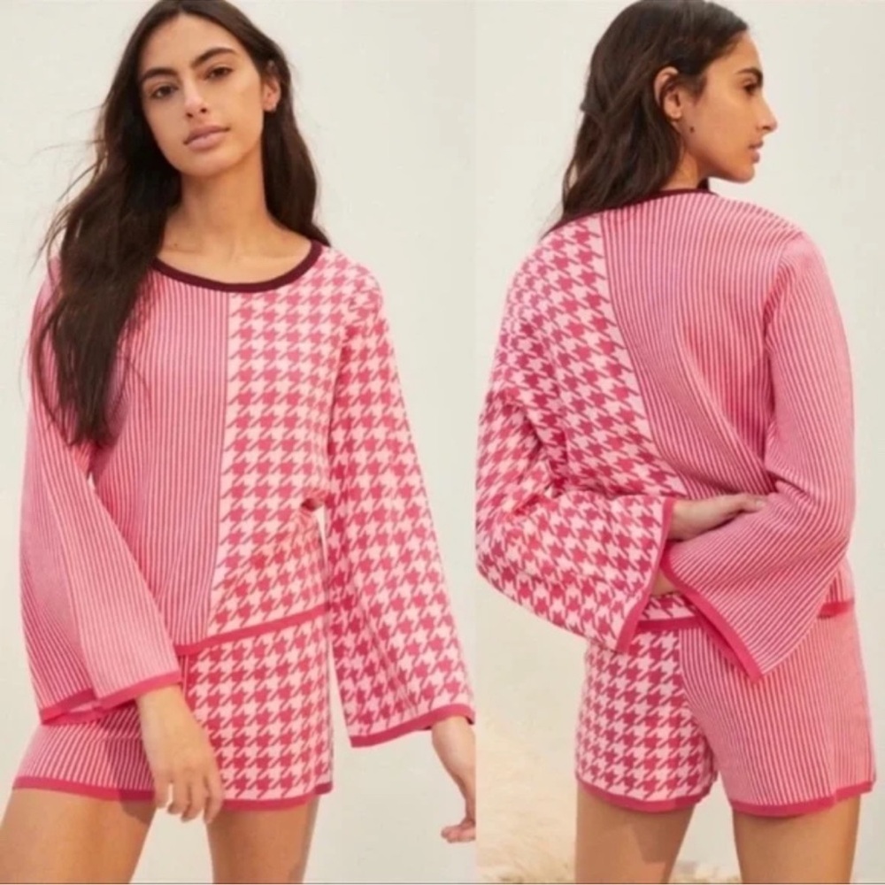 Anthropologie Dolan Left Coast Sierra Knit Lounge Bell Sleeve Sweater Small